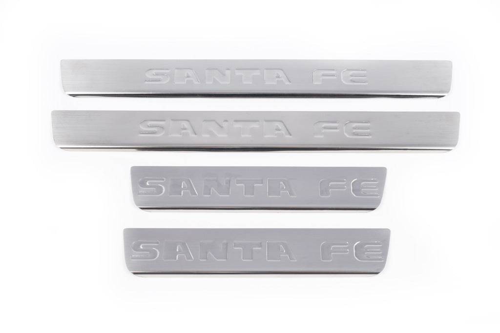 Sill Carmos V1 (4 pieces, stainless steel) for Hyundai Santa Fe 2 2006-2012 - Reelken Auto