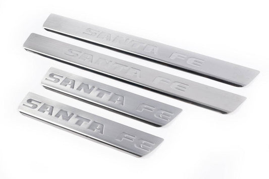 Sill Carmos V1 (4 pieces, stainless steel) for Hyundai Santa Fe 2 2006-2012 - Reelken Auto
