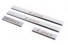 Door Sill Protectors Carmos V1 (4 pcs, Stainless Steel) for Hyundai I-20 2008-2012 - image 1