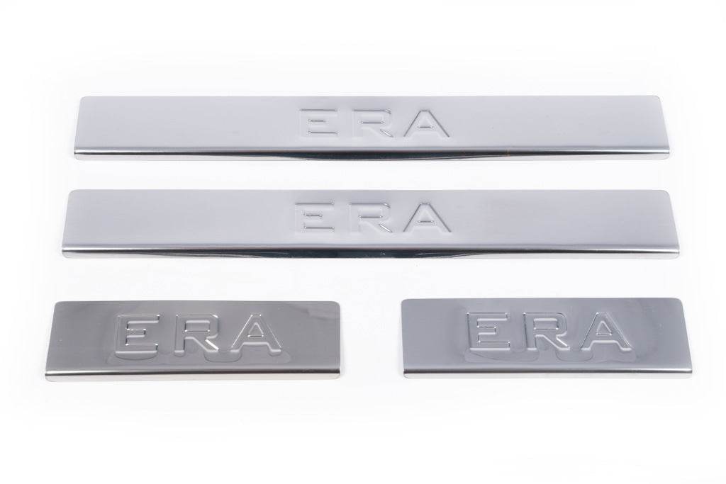 Door sills Carmos V1 (4 pcs, stainless steel) for Hyundai Accent 2006-2010 - Reelken Auto