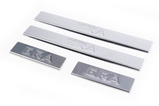 Door sills Carmos V1 (4 pcs, stainless steel) for Hyundai Accent 2006-2010 - Reelken Auto