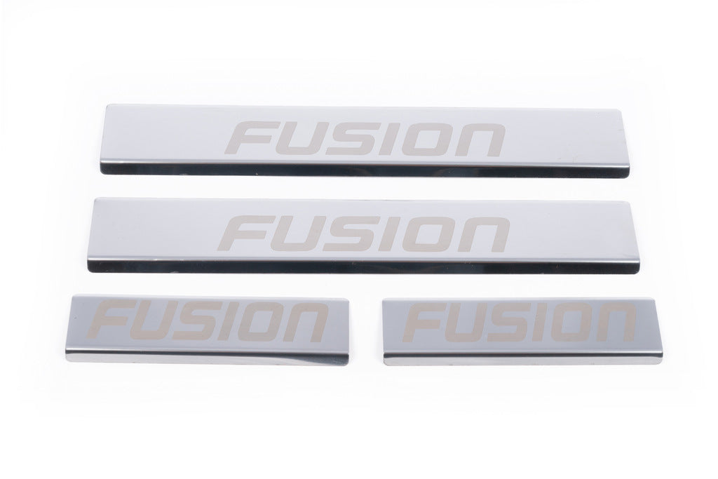 Carmos Door Sill Protectors (4 pcs, Stainless Steel) for Ford Fusion 2002-2009 - image 2
