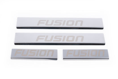 Carmos Door Sill Protectors (4 pcs, Stainless Steel) for Ford Fusion 2002-2009 - image 2
