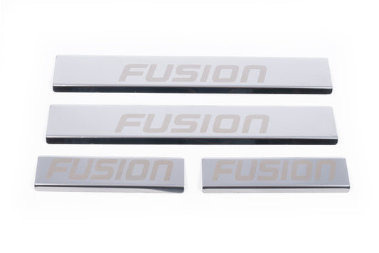 Carmos Door Sill Protectors (4 pcs, Stainless Steel) for Ford Fusion 2002-2009 - image 2