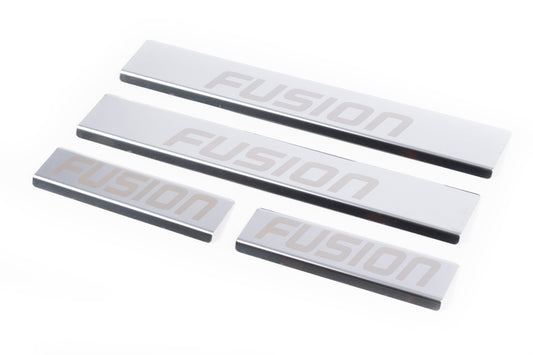 Carmos Door Sill Protectors (4 pcs, Stainless Steel) for Ford Fusion 2002-2009 - image 1