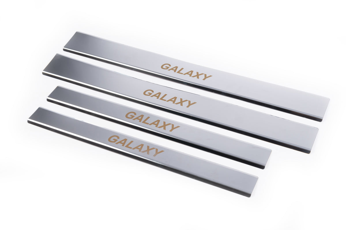Carmos Door Sill Protectors (4 pcs, Stainless Steel) for Ford Galaxy 1995-2006 - image 1