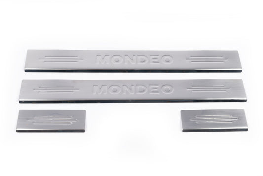 Carmos Stainless Steel Door Sill Protectors (4 pcs) for Ford Mondeo 2008-2014 - image 2