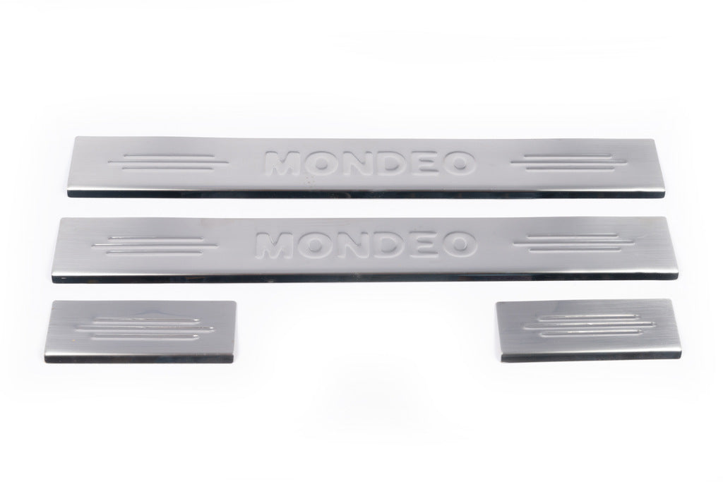 Carmos Stainless Steel Door Sill Protectors (4 pcs) for Ford Mondeo 2008-2014 - image 2