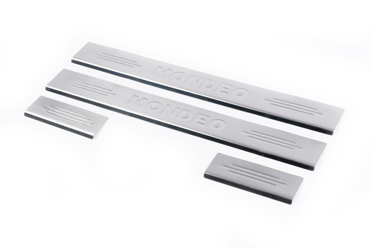Carmos Stainless Steel Door Sill Protectors (4 pcs) for Ford Mondeo 2008-2014 - image 1