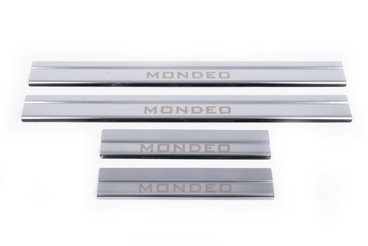 Carmos Door Sill Protectors (4 pcs, Stainless Steel) for Ford Mondeo 2000-2007 - image 2