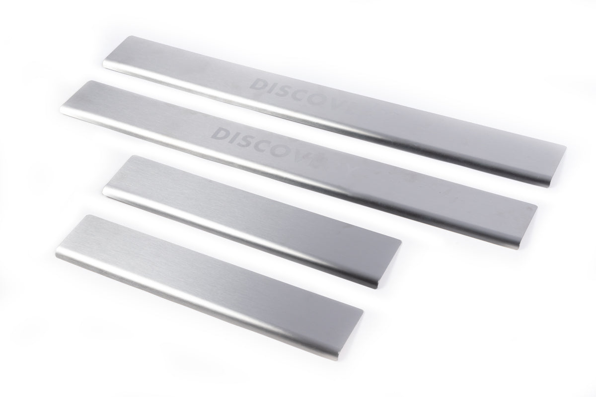 Carmos Stainless Steel Door Sill Protectors (4 pcs) for Land Rover Discovery IV 2009-2017 - image 1