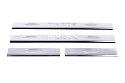 Carmos sill plate (4 pcs., stainless steel) V-1 for Mazda 6 2003-2008 - Reelken Auto