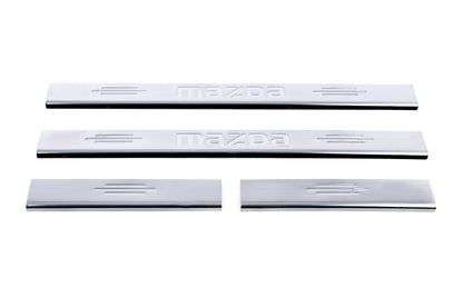 Door Sill Cover Carmos (4 pcs, Stainless Steel) V-1 for Mazda 6 2003-2008 - image 2