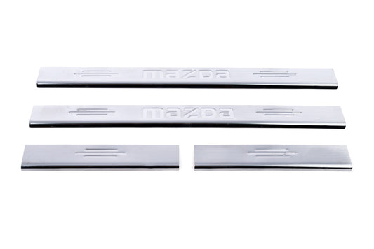 Door Sill Cover Carmos (4 pcs, Stainless Steel) V-1 for Mazda 6 2003-2008 - image 2