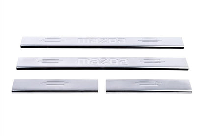 Door Sill Cover Carmos (4 pcs, Stainless Steel) V-1 for Mazda 6 2008-2012 - image 1