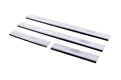 Door Sill Cover Carmos (4 pcs, Stainless Steel) V-1 for Mazda 6 2003-2008 - image 1