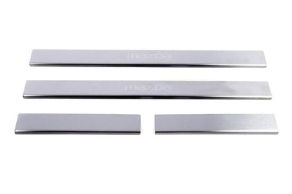 Carmos sill plate (4 pcs., stainless steel) V-2 for Mazda 6 2003-2008 - Reelken Auto
