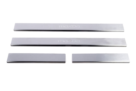 Door Sill Cover Carmos (4 pcs, Stainless Steel) V-2 for Mazda 6 2003-2008 - image 2