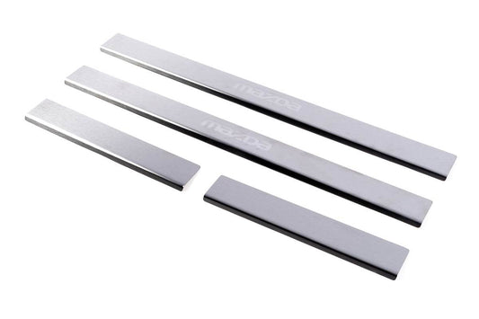 Carmos sill plate (4 pcs., stainless steel) V-2 for Mazda 6 2003-2008 - Reelken Auto