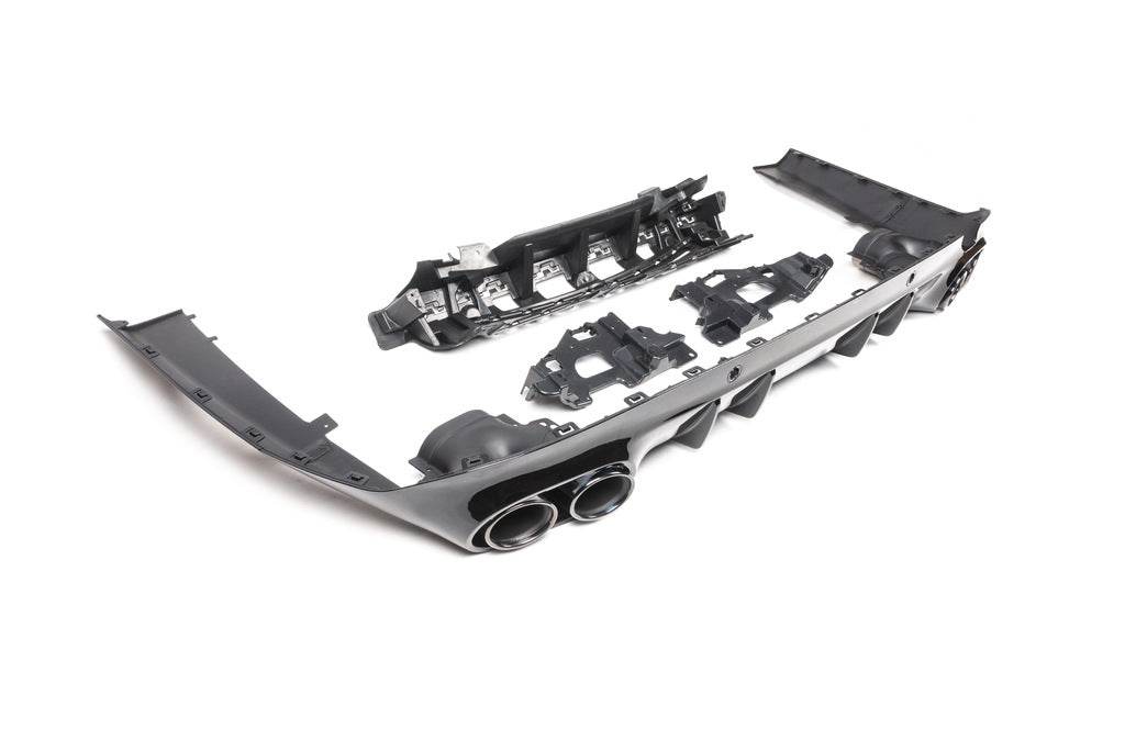 Rear diffuser with nozzles (GT53 design) for Mercedes CLS C257 2018- - Reelken Auto