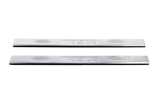 Carmos threshold cover (stainless steel) V-1 for Mazda 2 2003-2007 - image 2