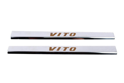 Door sills Vip-style (2 pieces, stainless steel) for Mercedes Vito W638 1996-2003 - Reelken Auto