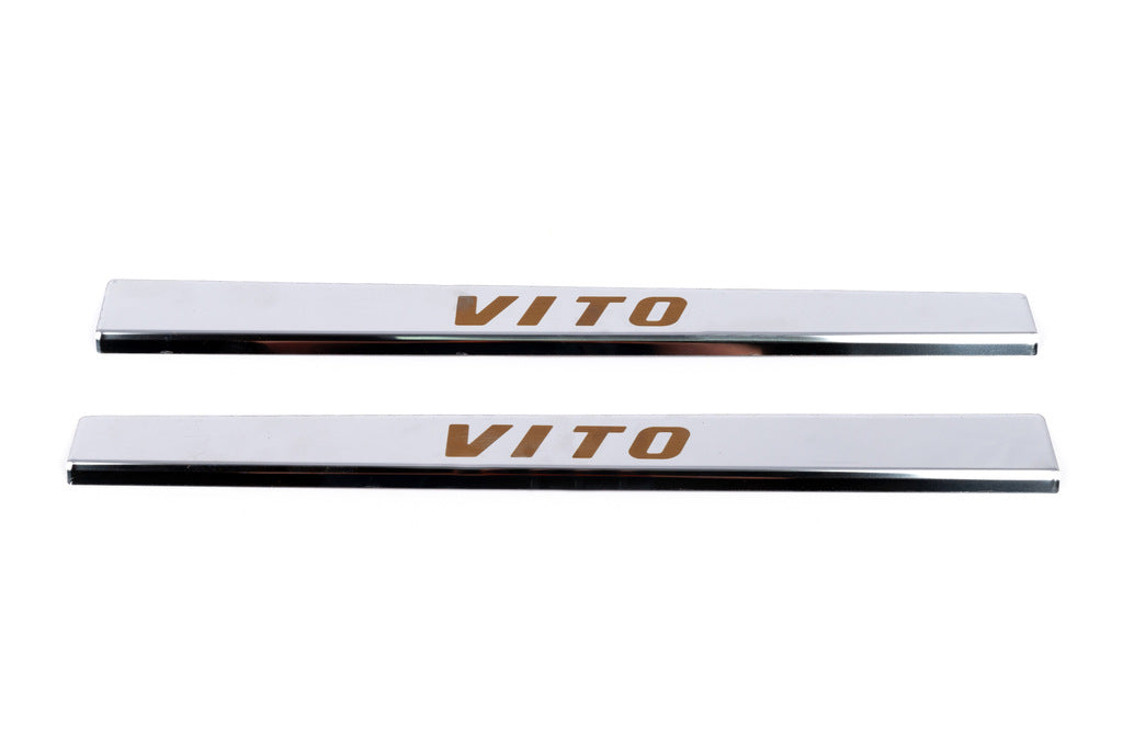 Door Sill Covers Vip-Style (2 pcs, Stainless Steel) for Mercedes Vito W638 1996-2003 - image 2