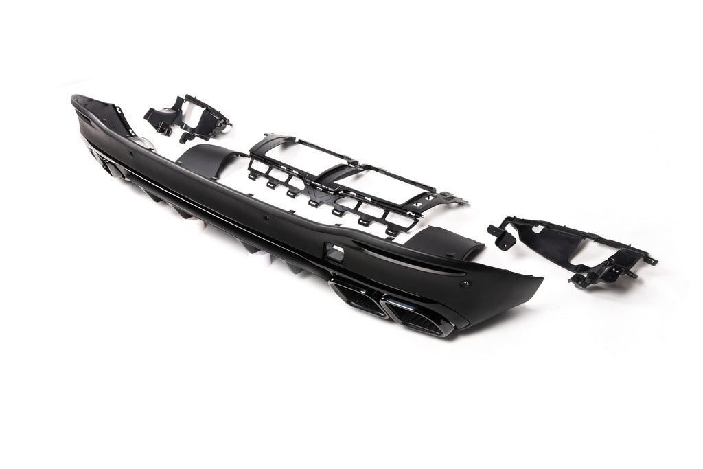 Rear diffuser with exhaust tips BlackEdition (GLS63 design) for Mercedes GLS X167 2019- - image 9