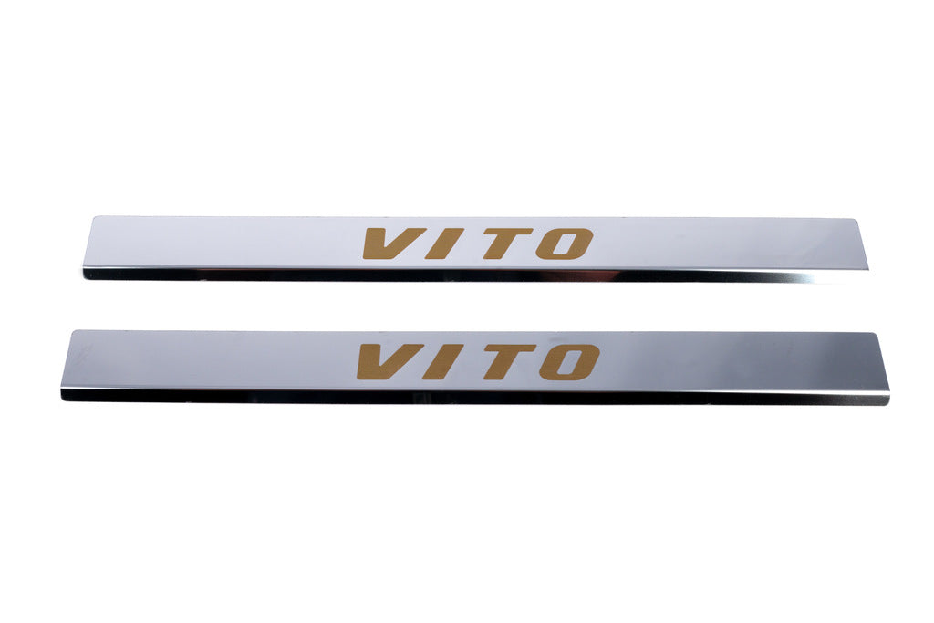 Carmos Door Sill Protectors (2 pcs, Stainless Steel) for Mercedes Vito W639 2004-2014 - image 3