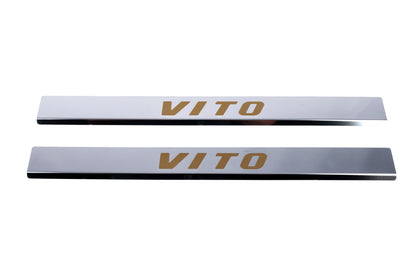 Carmos Door Sill Protectors (2 pcs, Stainless Steel) for Mercedes Vito W639 2004-2014 - image 3