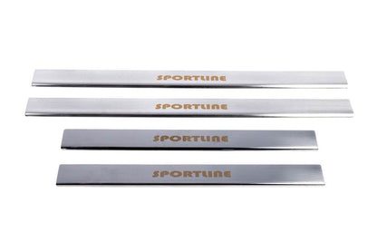 Pads for door sills SportLine (4 pieces, stainless steel.) for Mercedes E-class W124 1984-1997 - Reelken Auto