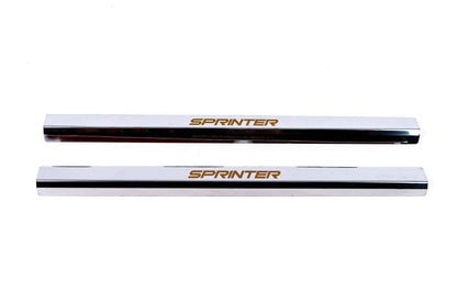Door sills VIP-style (2 pieces, steel) for Mercedes Sprinter W906 2006-2018 - Reelken Auto