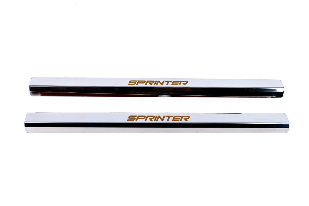 Door Sill Covers VIP-Style (2 pcs, Stainless Steel) for Mercedes Sprinter W906 2006-2018 - image 3