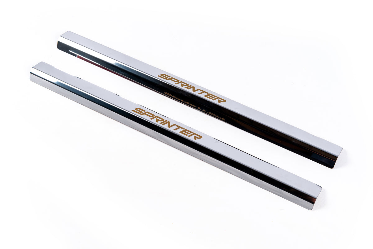 Door Sill Covers VIP-Style (2 pcs, Stainless Steel) for Mercedes Sprinter W906 2006-2018 - image 2