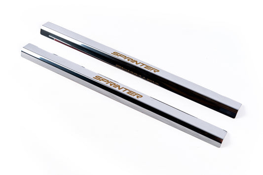 Door Sill Covers VIP-Style (2 pcs, Stainless Steel) for Mercedes Sprinter W906 2006-2018 - image 2