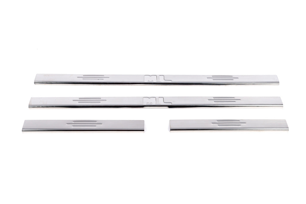 Stainless Steel Door Sill Protectors (Carmos, 4 pcs) for Mercedes ML W163 1997-2005 - image 2