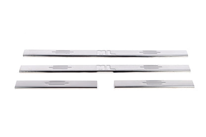 Stainless Steel Door Sill Protectors (Carmos, 4 pcs) for Mercedes ML W163 1997-2005 - image 2