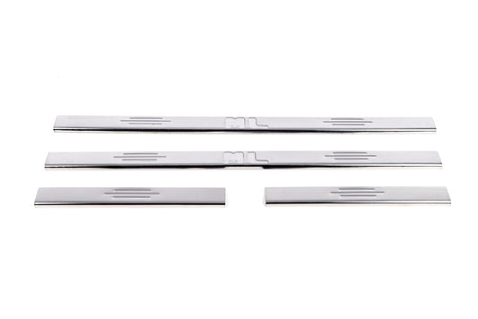 Stainless Steel Door Sill Protectors (Carmos, 4 pcs) for Mercedes ML W163 1997-2005 - image 2