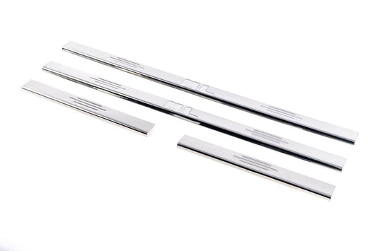 Door sills (Carmos, 4-piece, stainless steel.) for Mercedes ML W163 - Reelken Auto