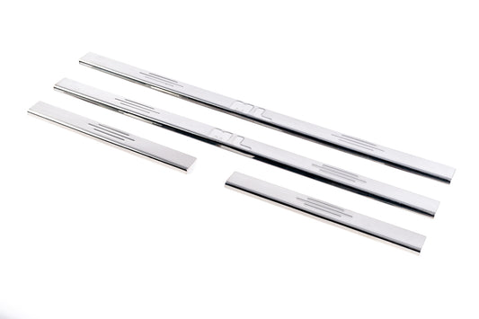 Stainless Steel Door Sill Protectors (Carmos, 4 pcs) for Mercedes ML W163 1997-2005 - image 1