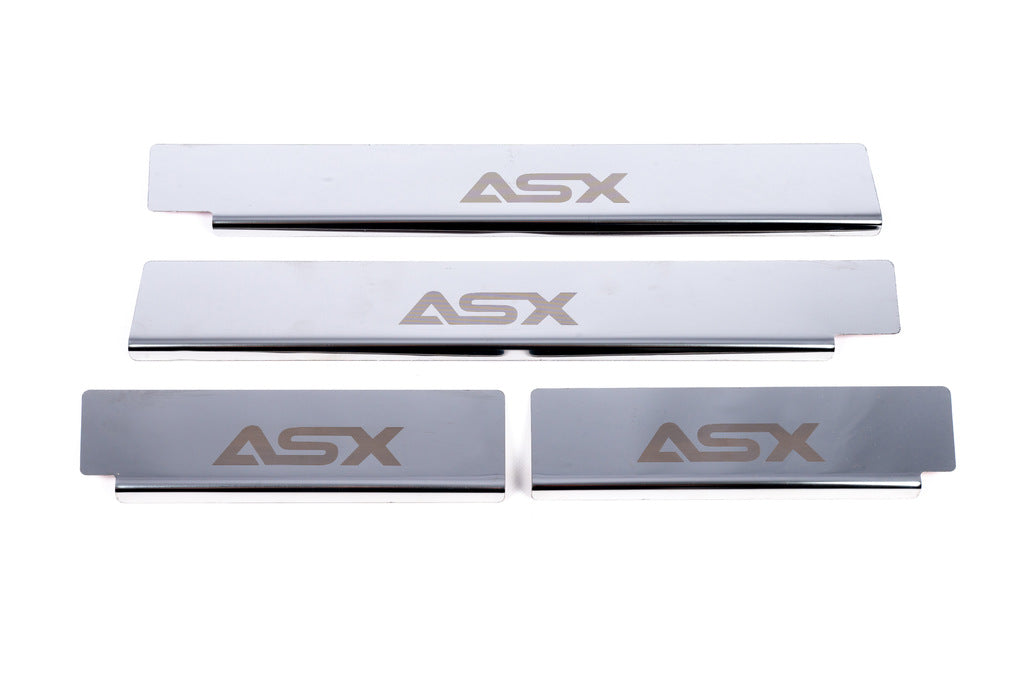 Carmos Door Sill Protectors (4 pcs, Stainless Steel) for Mitsubishi ASX 2010-2023 - image 2