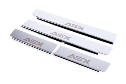 Carmos Door Sill Protectors (4 pcs, Stainless Steel) for Mitsubishi ASX 2010-2023 - image 1