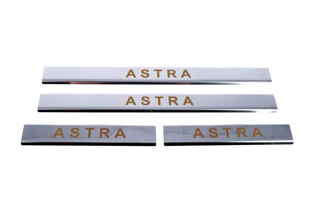Trim, thresholds, Carmos (4 PCs, steel) for Opel Astra G classic 1998-2012 - Reelken Auto