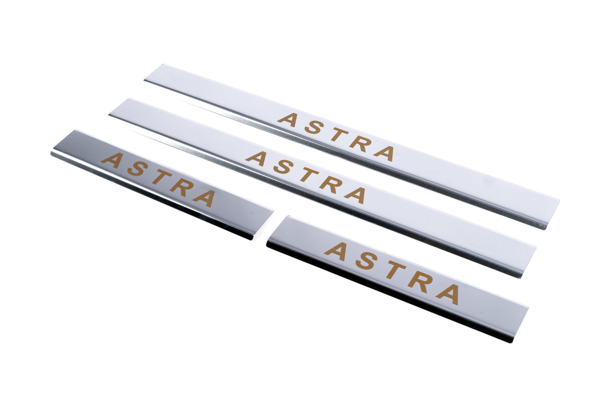Carmos Door Sill Protectors (4 pcs, Stainless Steel) for Opel Astra G classic 1998-2012 - image 1