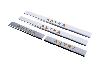 Carmos Door Sill Protectors (4 pcs, Stainless Steel) for Opel Astra G classic 1998-2012 - image 1