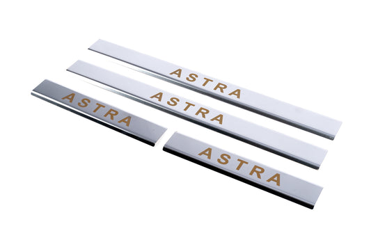 Carmos Door Sill Protectors (4 pcs, Stainless Steel) for Opel Astra G classic 1998-2012 - image 1