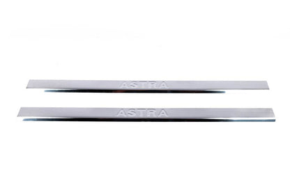 Door sills Carmos (Coupe, 2 pieces, stainless.) for Opel Astra G classic 1998-2012 - Reelken Auto