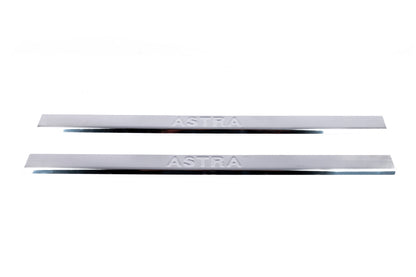 Door Sill Protectors Carmos (Coupe, 2 pcs, Stainless Steel) for Opel Astra G classic 1998-2012 - image 2