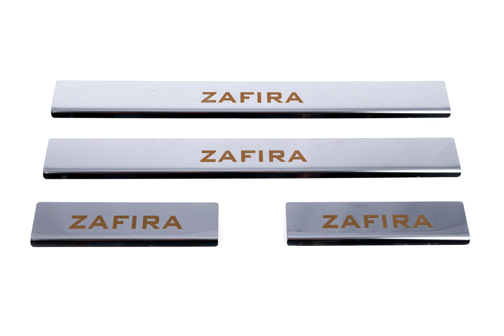 Carmos Door Sill Protectors (4 pcs, Stainless Steel) for Opel Zafira C Tourer 2011-2019 - image 2
