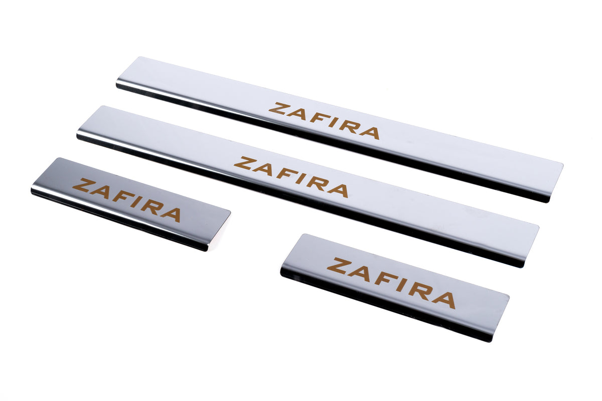 Carmos Door Sill Protectors (4 pcs, Stainless Steel) for Opel Zafira C Tourer 2011-2019 - image 1